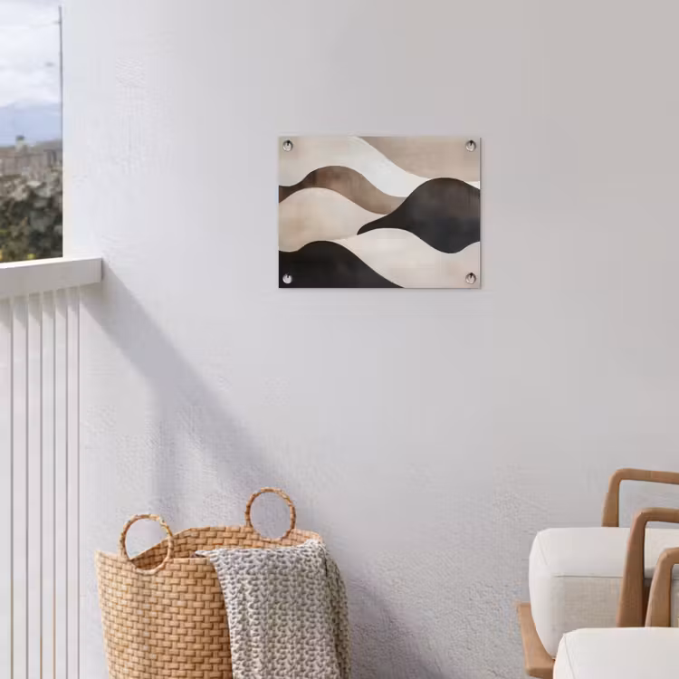 Tuinposter - Golven - Abstract - Beige — 3