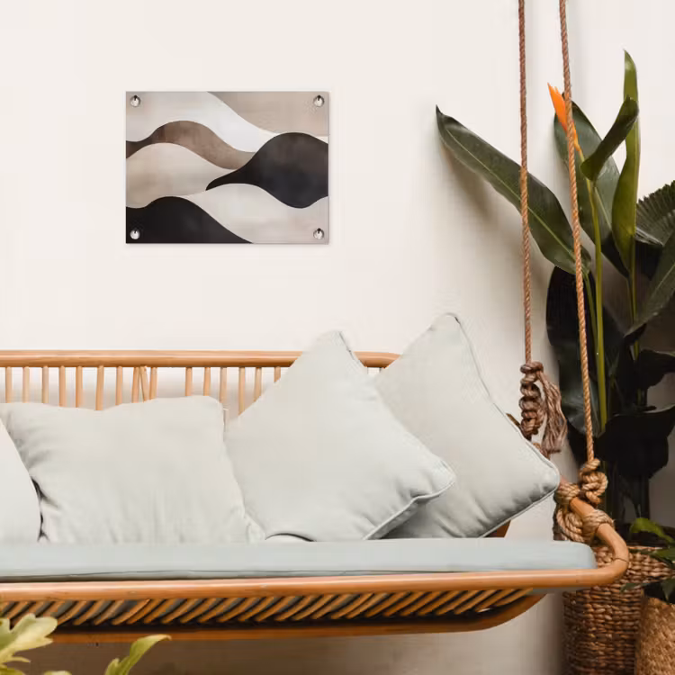 Tuinposter - Golven - Abstract - Beige — 5