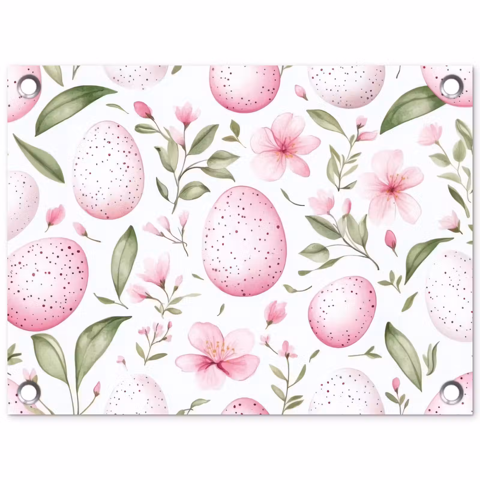 Tuinposter - Patroon - Eieren - Roze - Pasen — 1