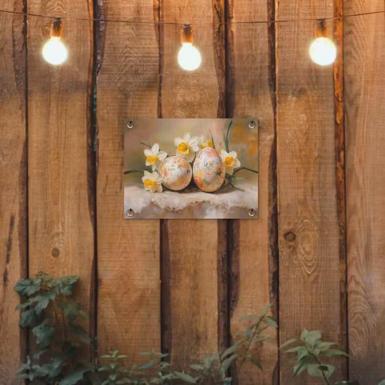 Tuinposter - Bloemen - Eieren - Geschilderd — 2