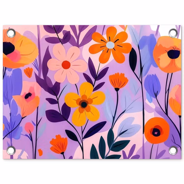 Tuinposter - Bloemen - Kleurrijk - Bladeren — 1