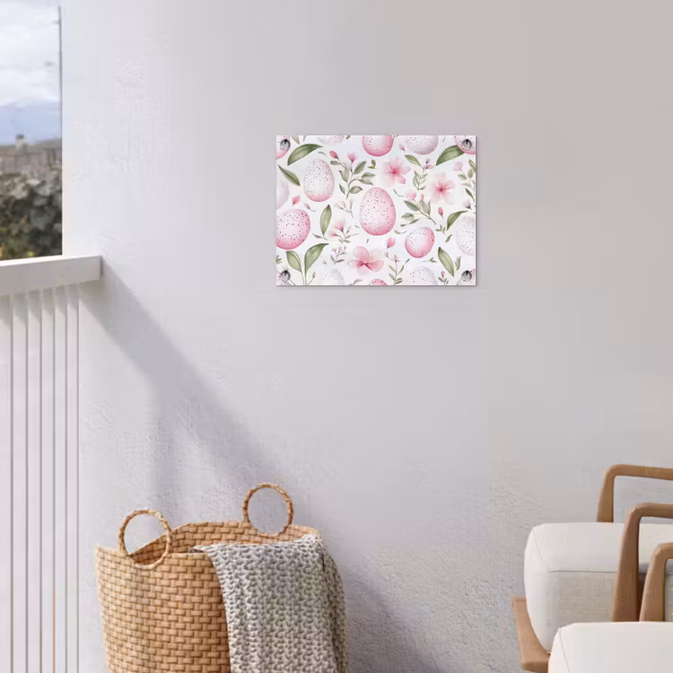 Tuinposter - Patroon - Eieren - Roze - Pasen — 3
