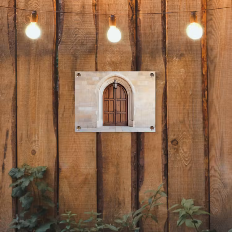 Tuinposter - Houten - Deur - Lantaarn — 2