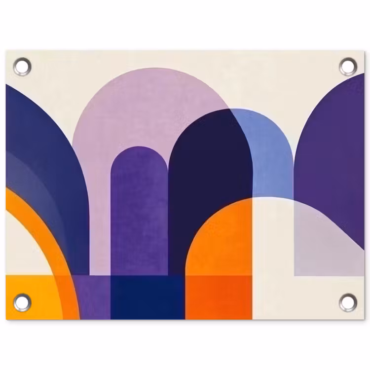 Tuinposter - Vormen - Abstract - Grafisch - Oranje — 1