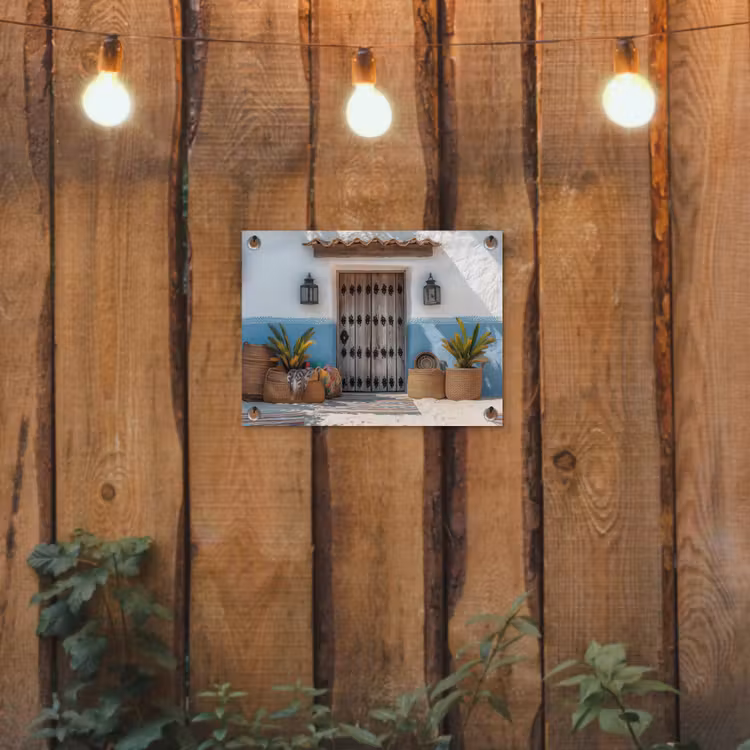 Tuinposter - Deur - Manden - Planten — 2