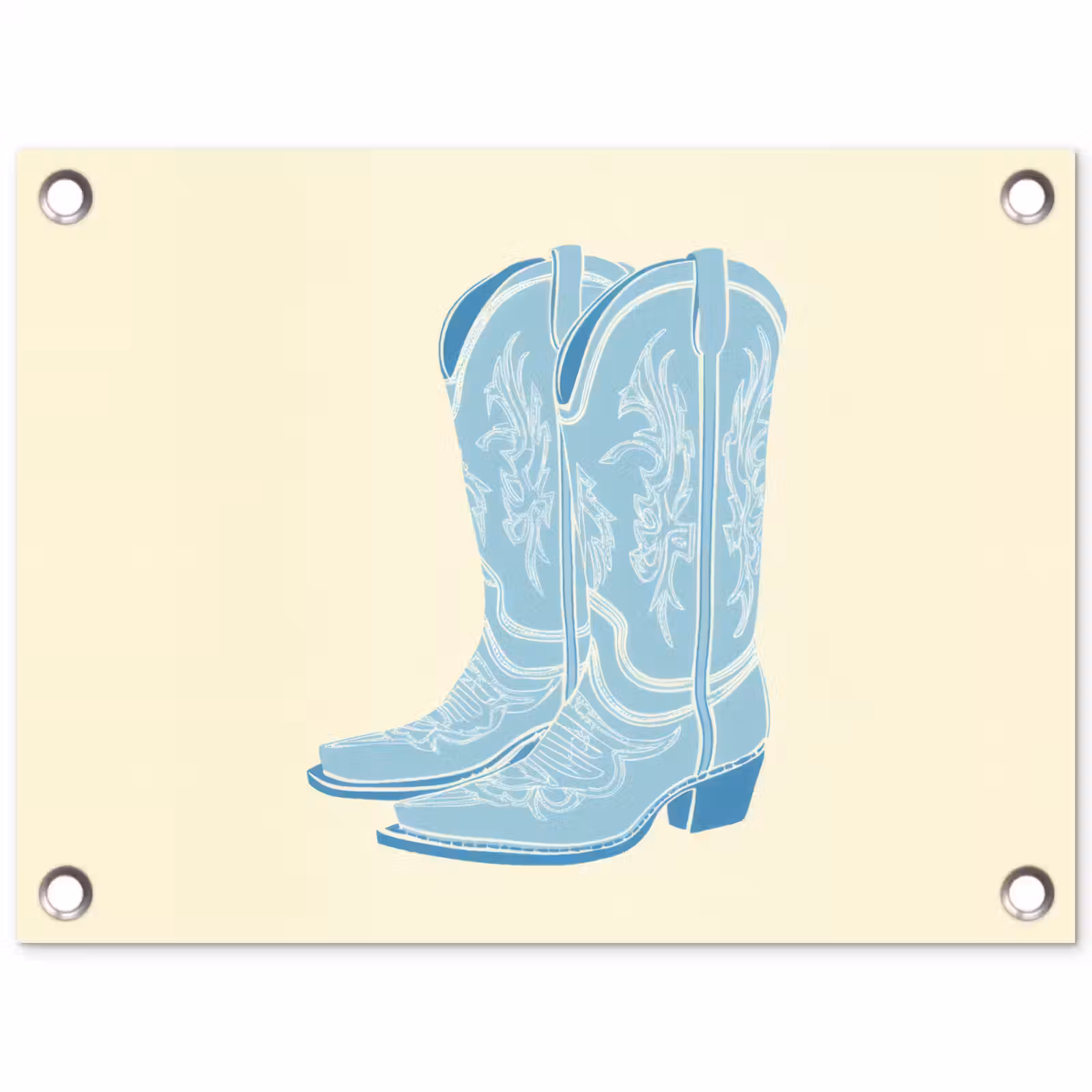 Tuinposter - Illustratie - Cowboylaarzen - Patroon — 1