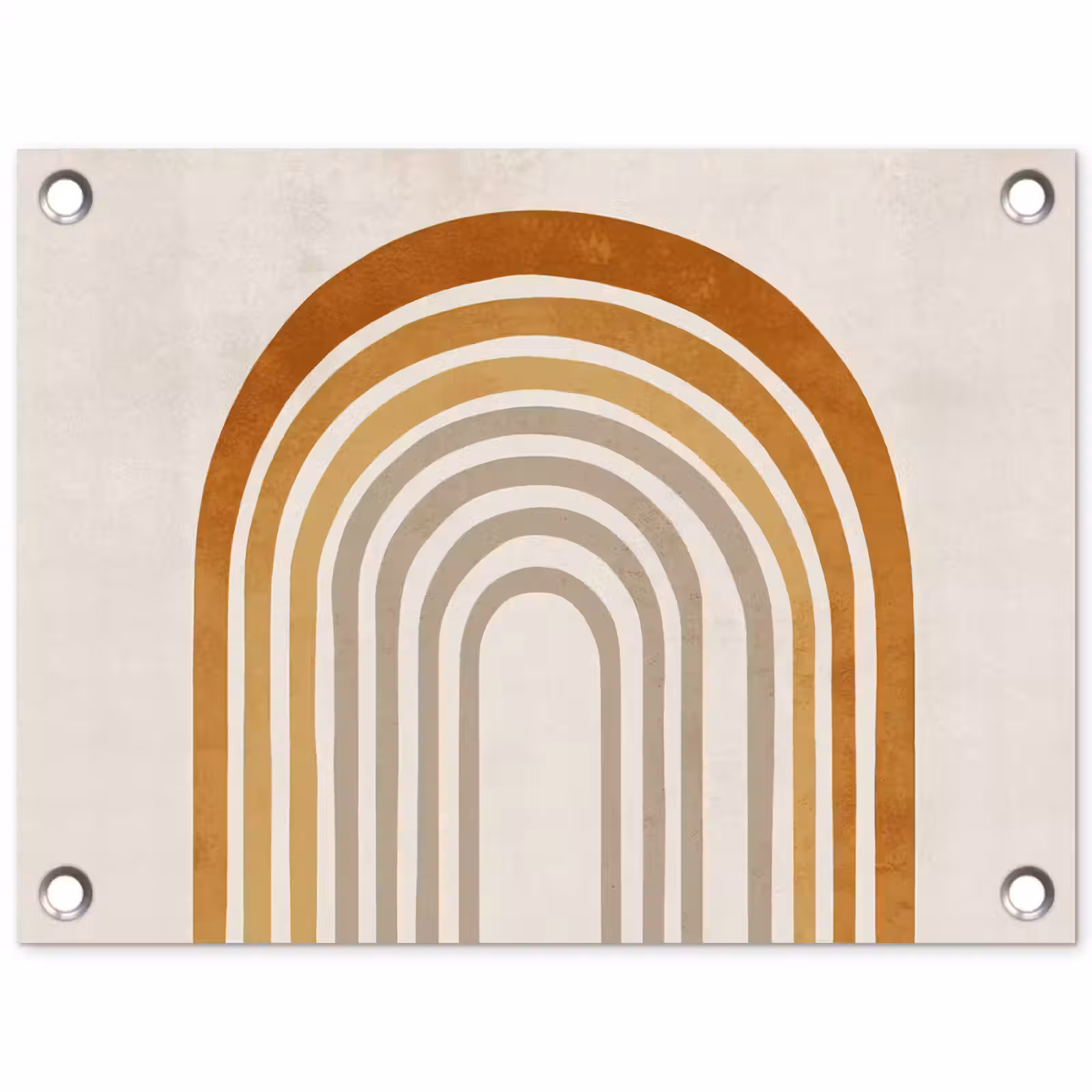 Tuinposter - Minimalistisch - Boog - Lijnen - Beige — 1
