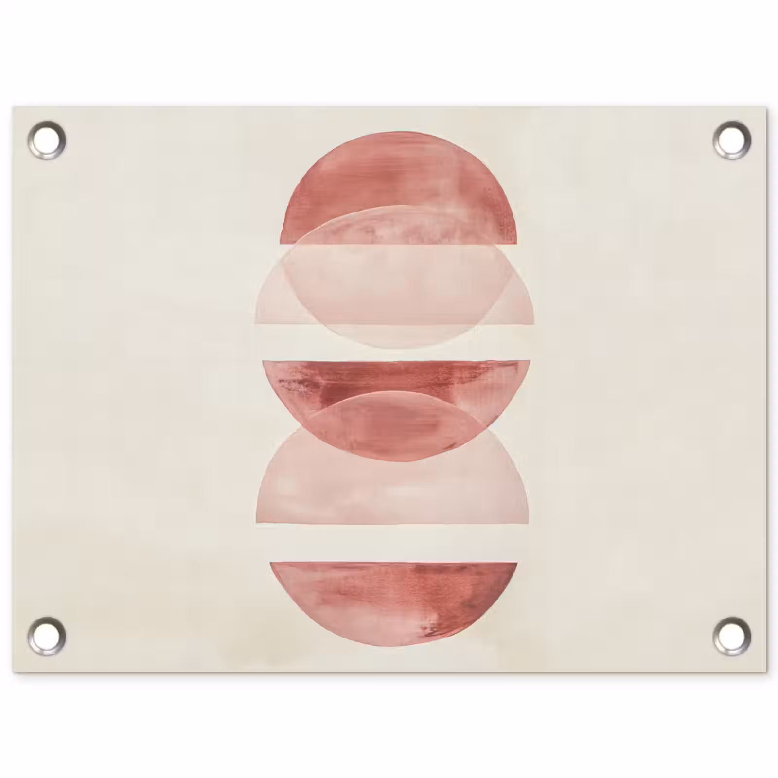 Tuinposter - Minimalistisch - Cirkels - Roze — 1