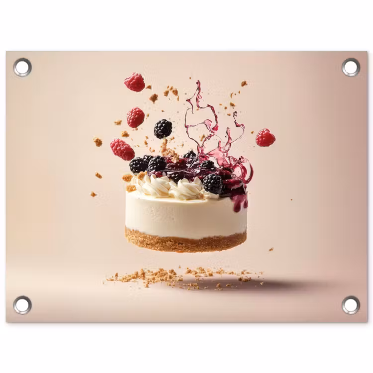 Tuinposter - Cheesecake - Eten - Roze - Taart — 1