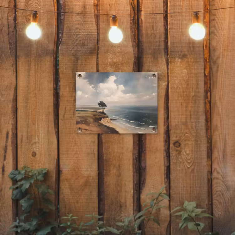 Tuinposter - Klif - Zee - Boom — 2