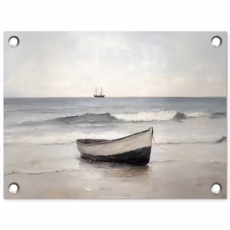 Tuinposter - Roeiboot - Zee - Horizon — 1