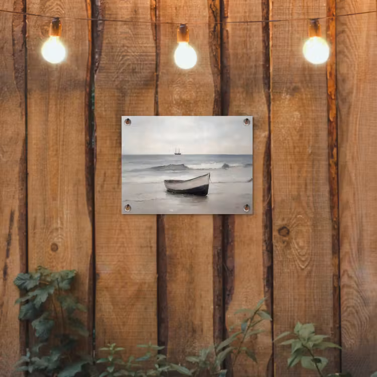 Tuinposter - Roeiboot - Zee - Horizon — 2