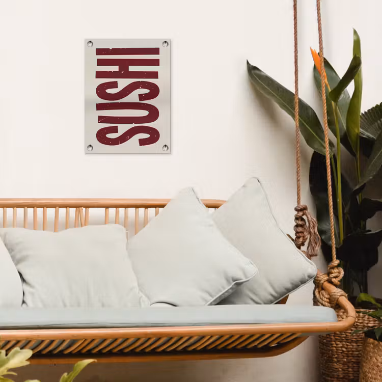 Tuinposter - Sushi - Rood - Japandi - Decoratie — 5