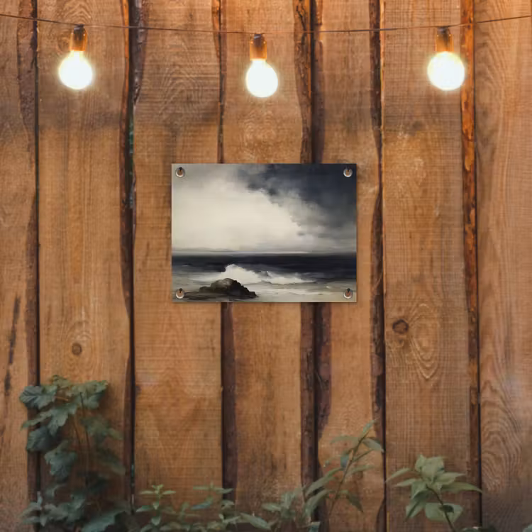 Tuinposter - Zee - Rotsen - Storm — 2
