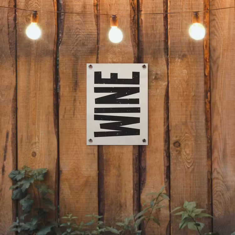 Tuinposter - Zwart - Wijn - Decoratie - Vintage — 2