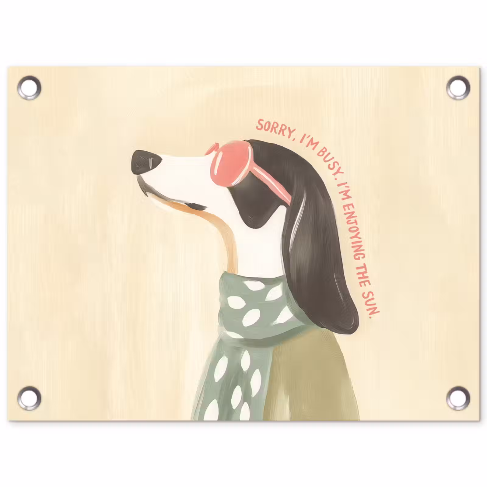Tuinposter - Quote - Hond - Zonnebril — 1