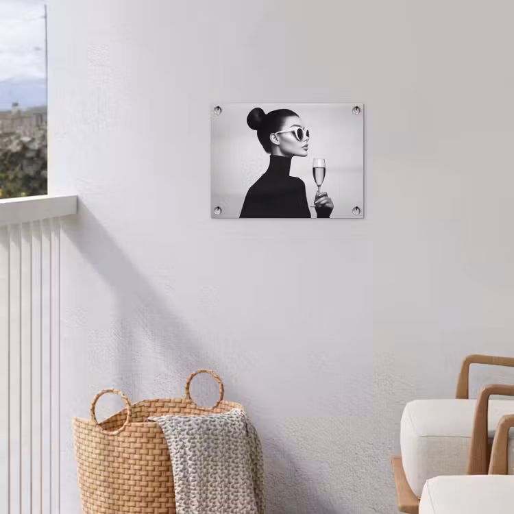 Tuinposter - Vrouw - Champagne - Modern — 3