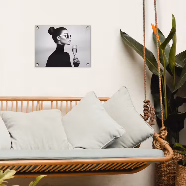 Tuinposter - Vrouw - Champagne - Modern — 5