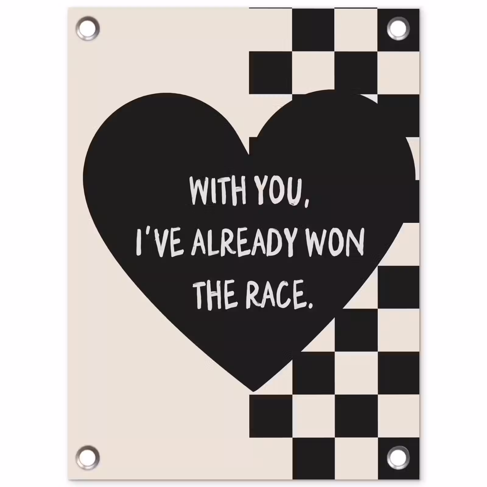 Tuinposter - Liefde - Beige - Race — 1