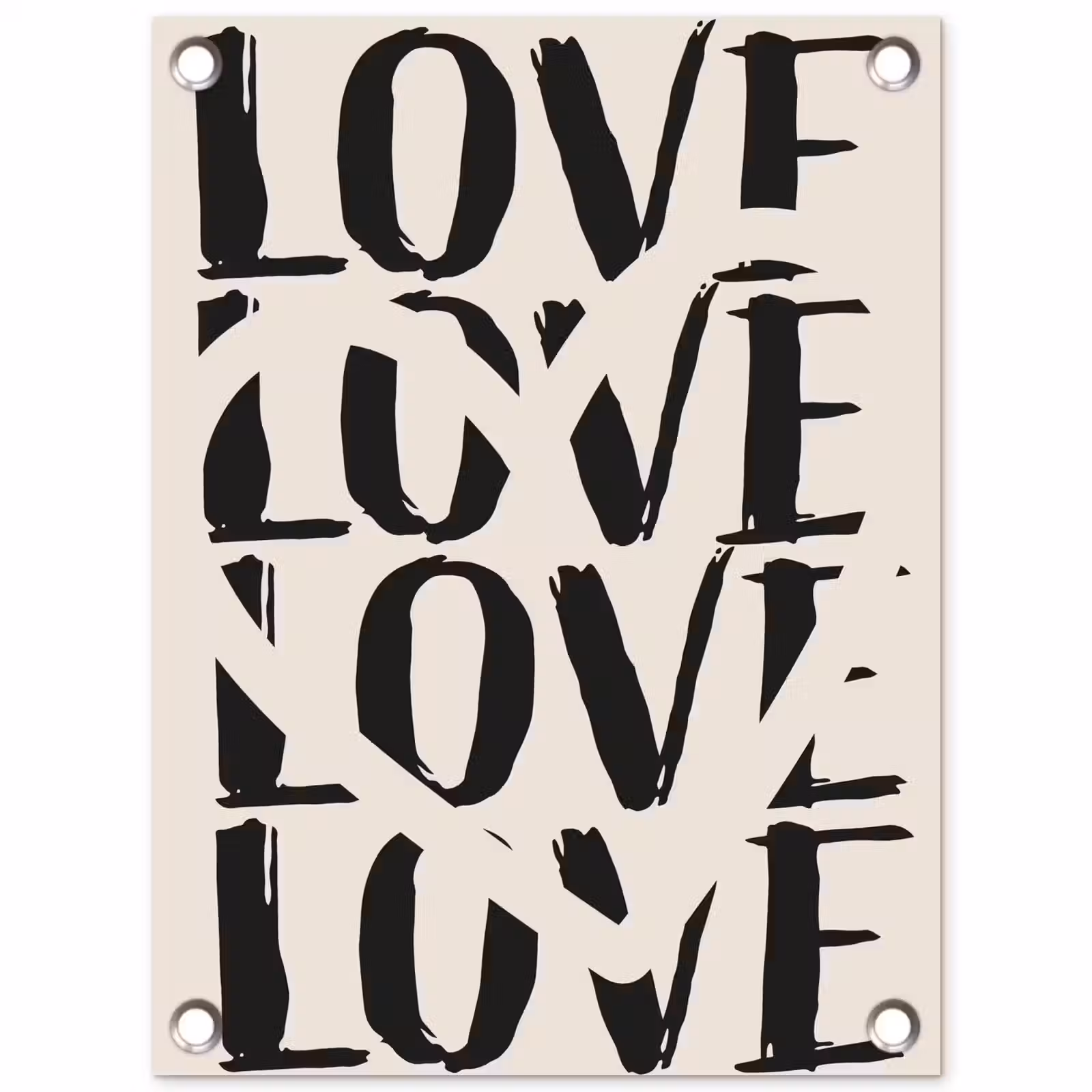 Tuinposter - Love - Hart - Beige — 1