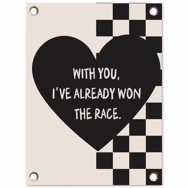 Tuinposter - Liefde - Beige - Race — 1