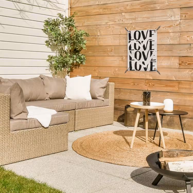 Tuinposter - Love - Hart - Beige — 4