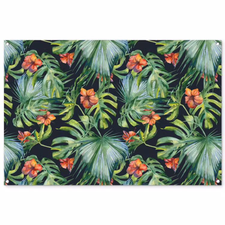 Tuinposter - Tropical - Bloemen - Bladeren - Jungle — 1