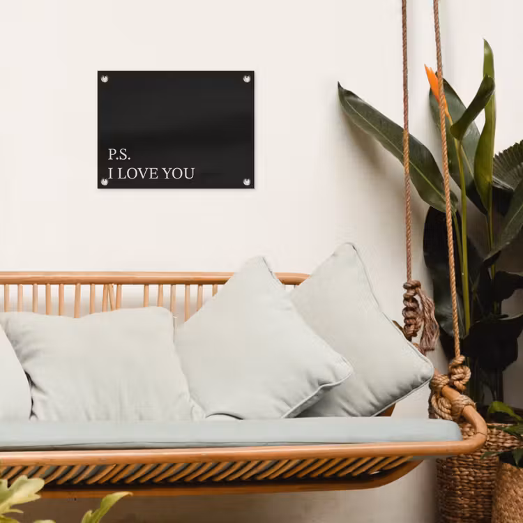 Tuinposter - Zwart - Minimalistisch - Valentijn — 5