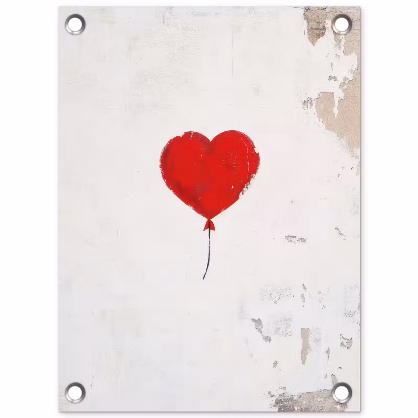 Tuinposter - Ballon - Rood - Hart — 1
