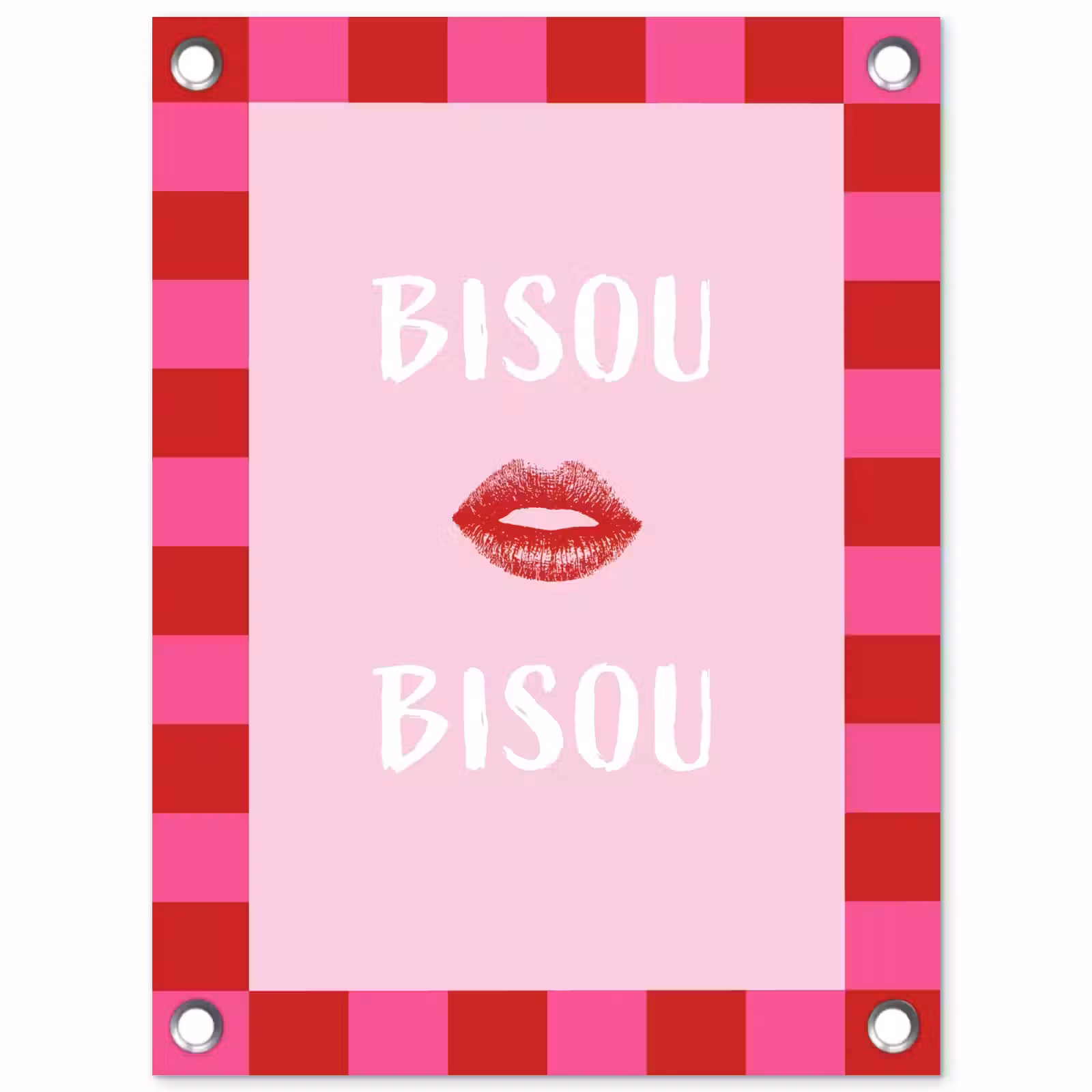 Tuinposter - Kiss - Roze - Frans - Valentijn — 1