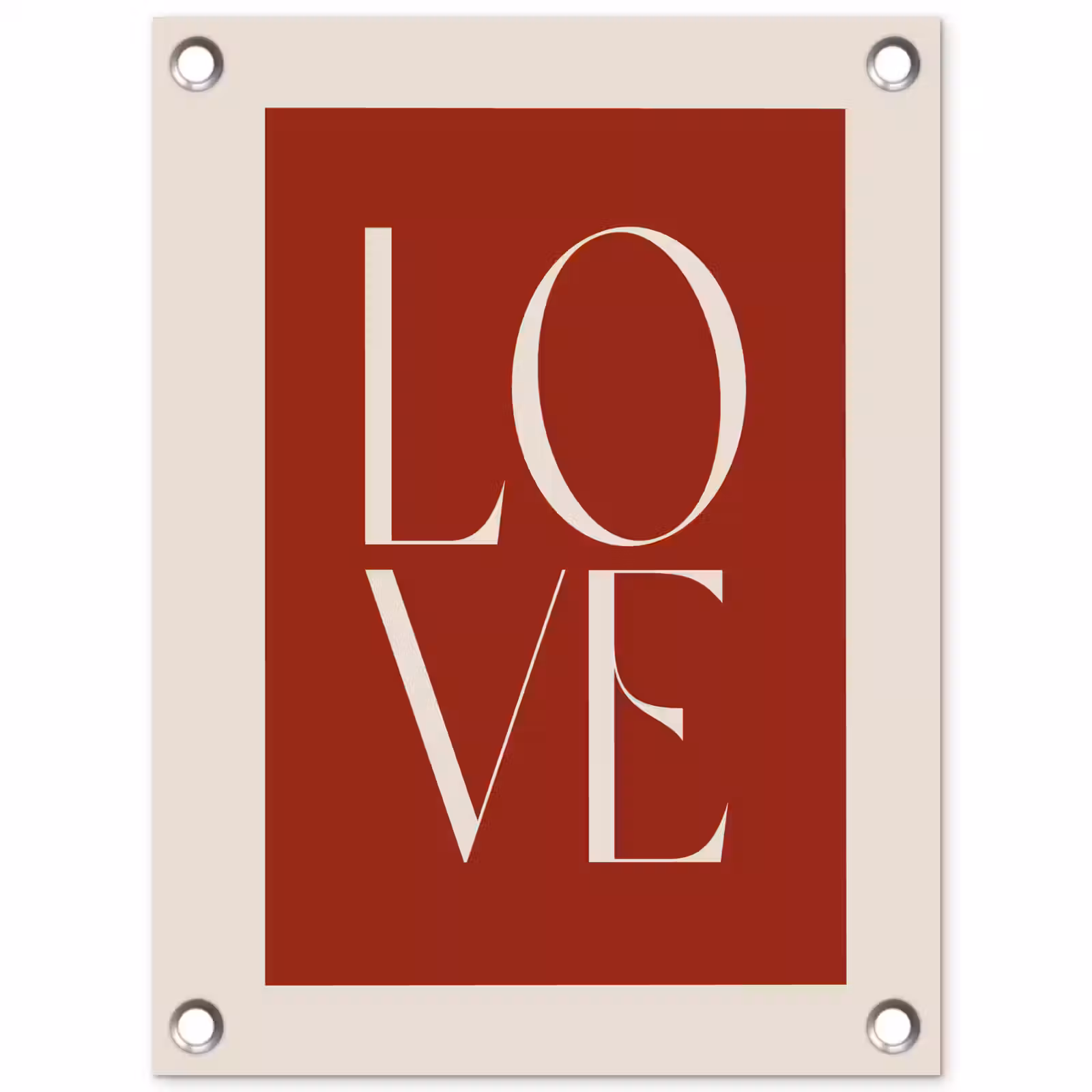 Tuinposter - Love - Rood - Minimalistisch — 1