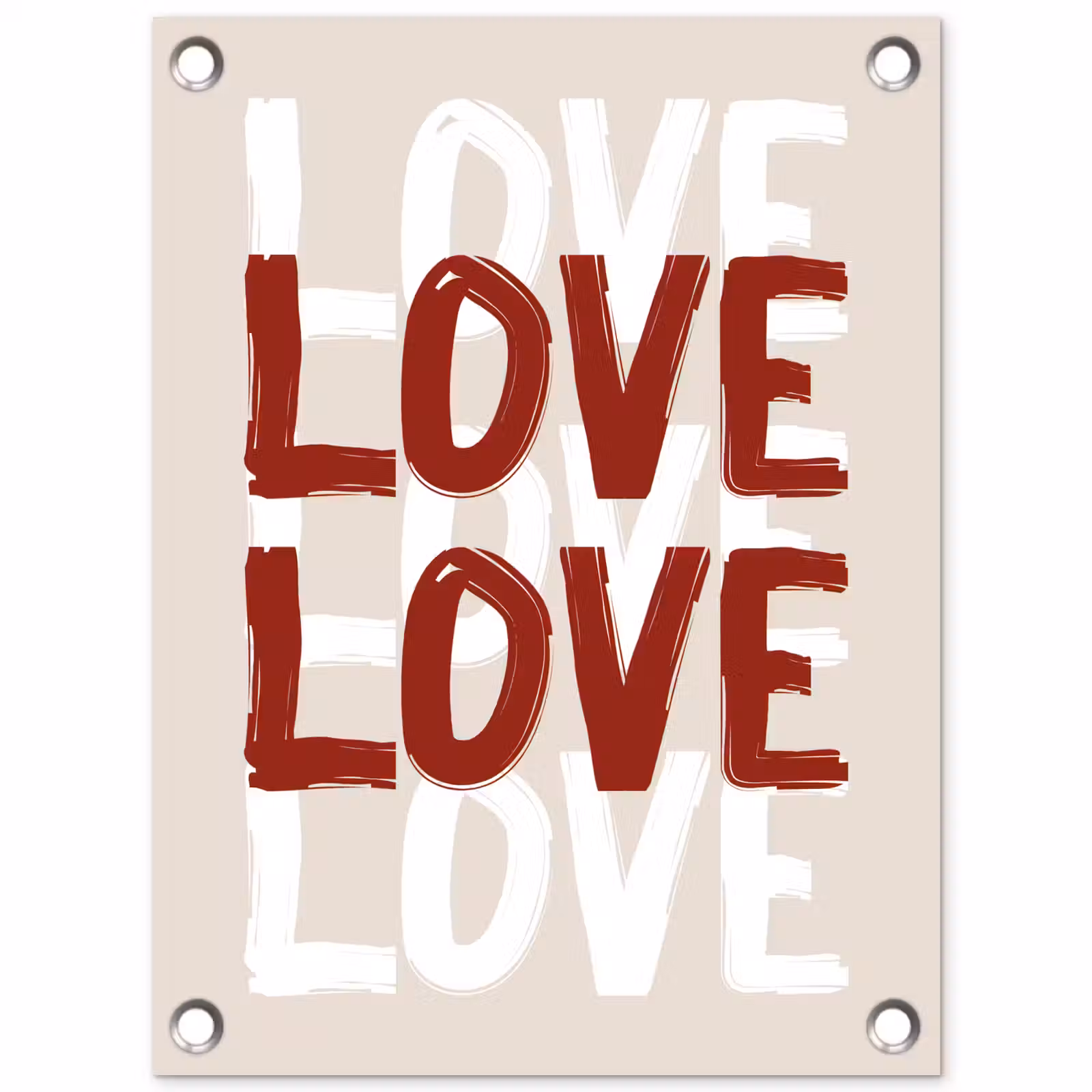 Tuinposter - Love - Rood - Tekst — 1