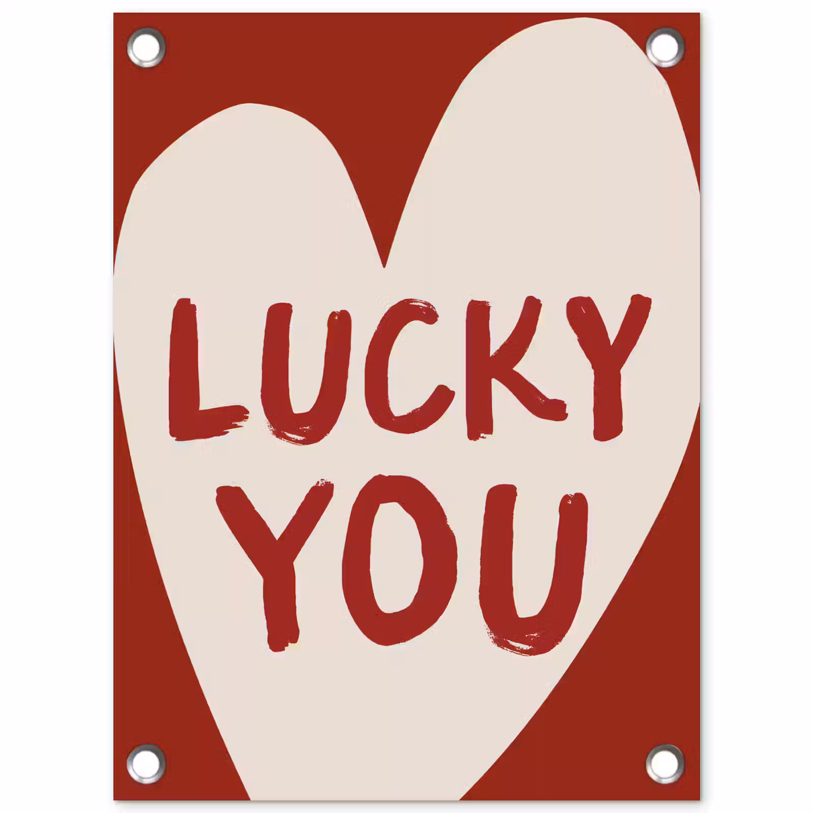 Tuinposter - Lucky - Hart - Rood — 1