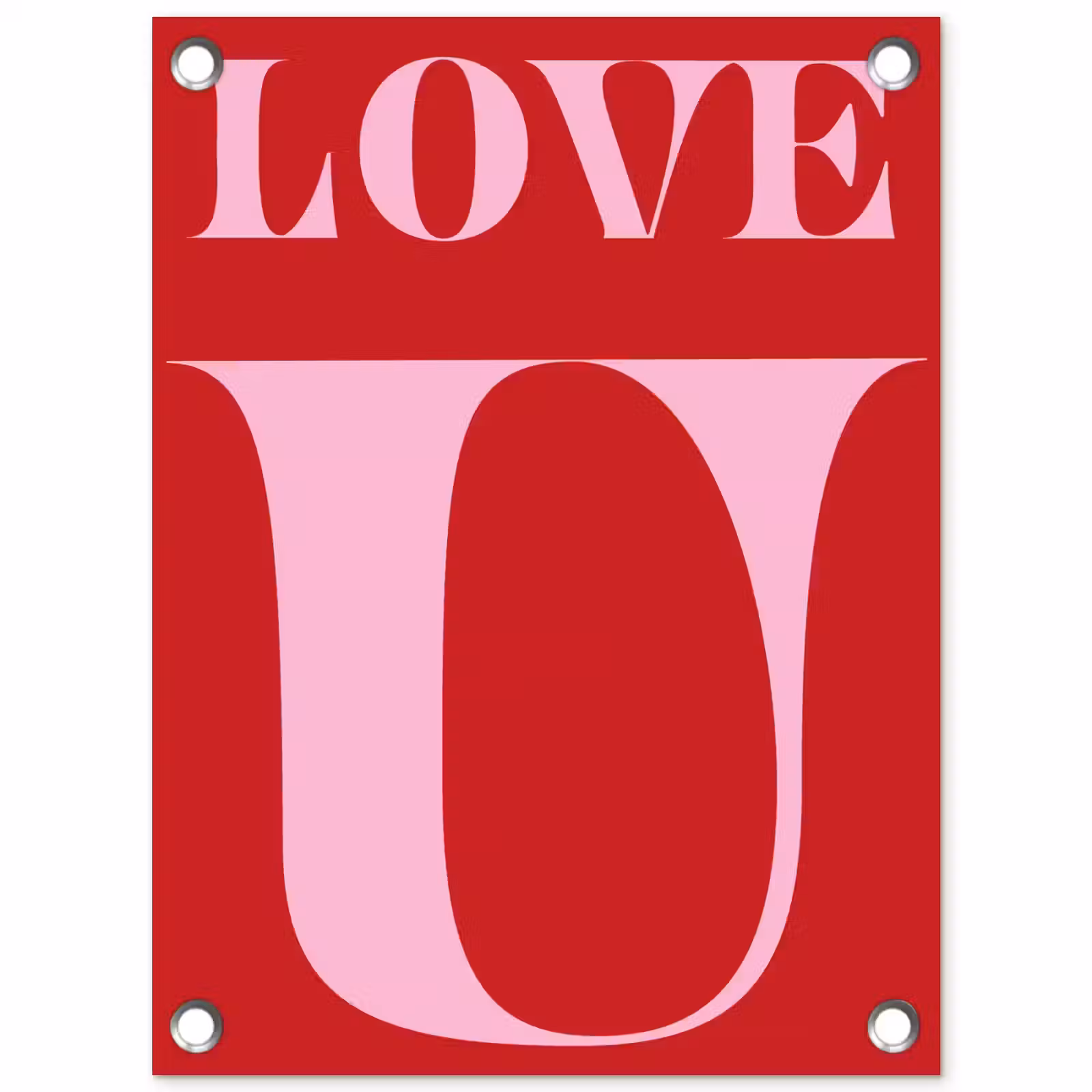 Tuinposter - Rood - Love - Valentijn - Roze — 1