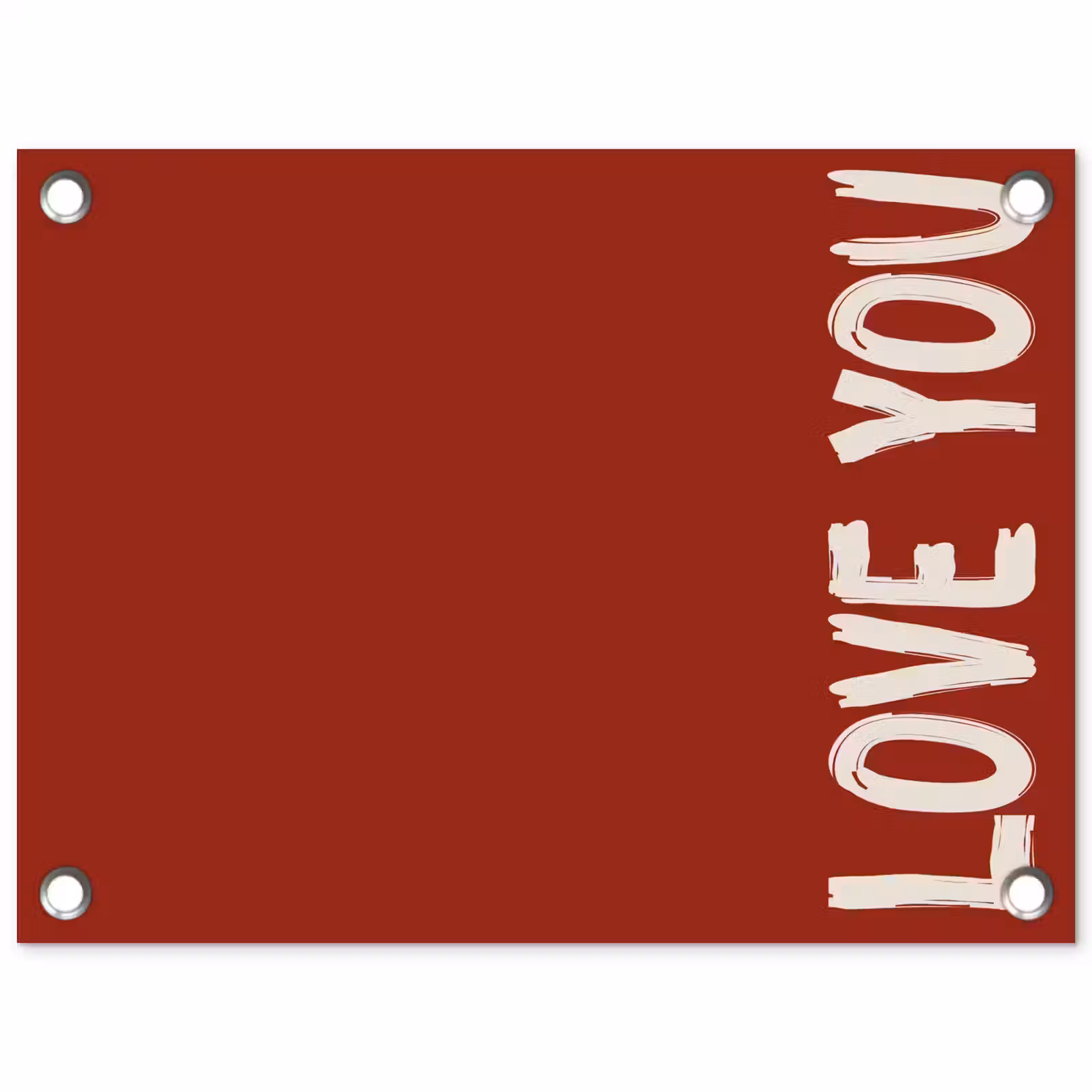 Tuinposter - Schuin - Loveyou - Rood — 1