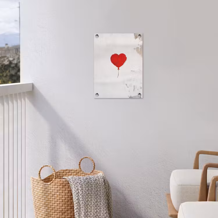 Tuinposter - Ballon - Rood - Hart — 3