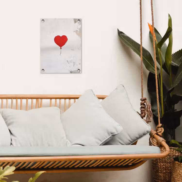 Tuinposter - Ballon - Rood - Hart — 5
