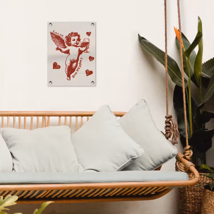 Tuinposter - Cupido - Hartjes - Rood - Klassiek — 5