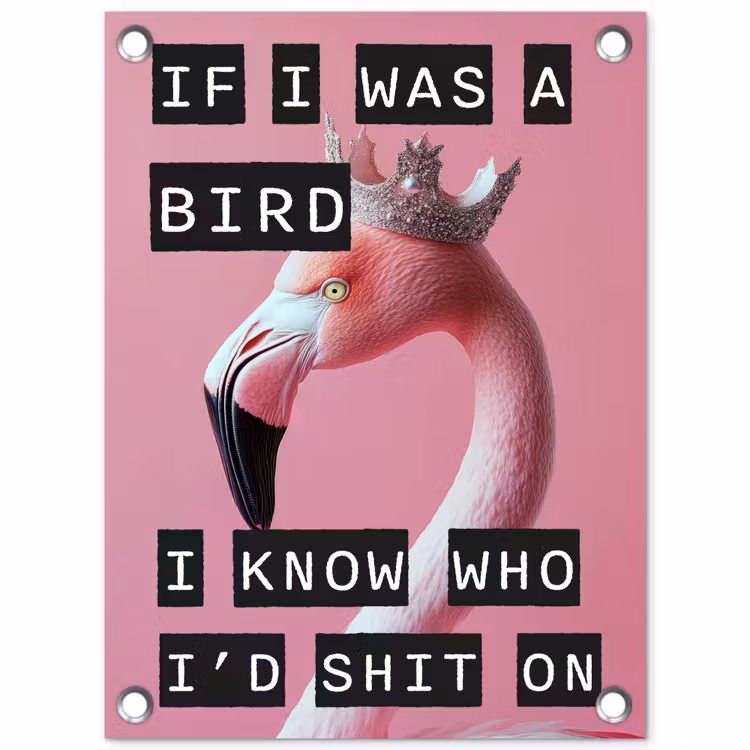 Tuinposter - Flamingo - Roze - Vogel - Decoratie — 1