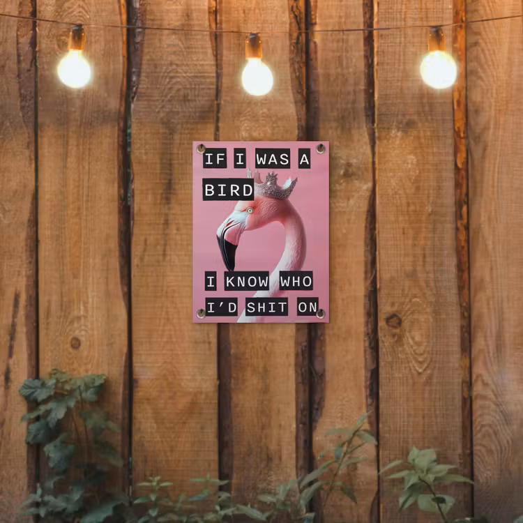 Tuinposter - Flamingo - Roze - Vogel - Decoratie — 2