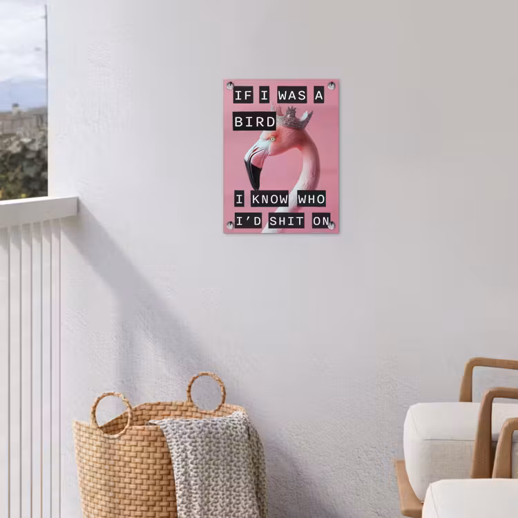 Tuinposter - Flamingo - Roze - Vogel - Decoratie — 3