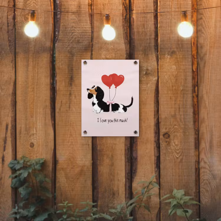 Tuinposter - Hond - Teckel - Valentijn - Love — 2