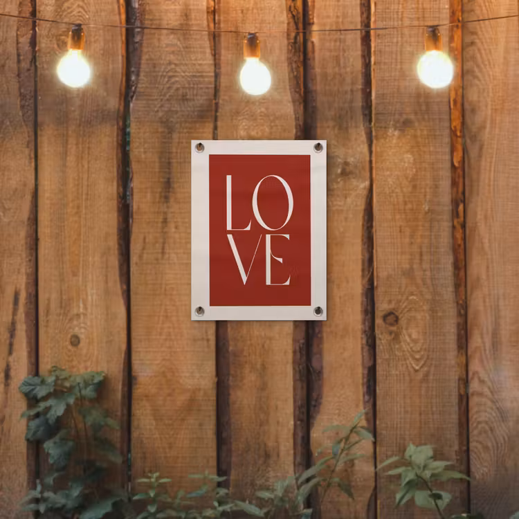 Tuinposter - Love - Rood - Minimalistisch — 2