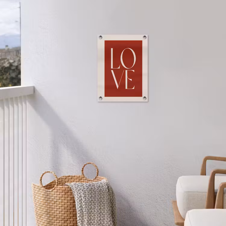 Tuinposter - Love - Rood - Minimalistisch — 3