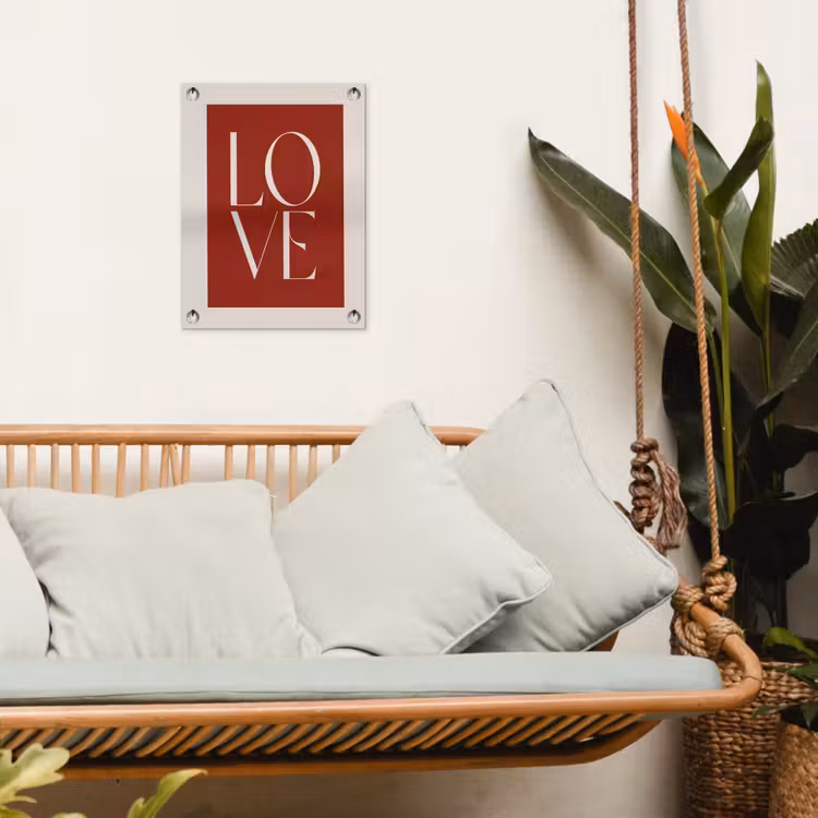 Tuinposter - Love - Rood - Minimalistisch — 5