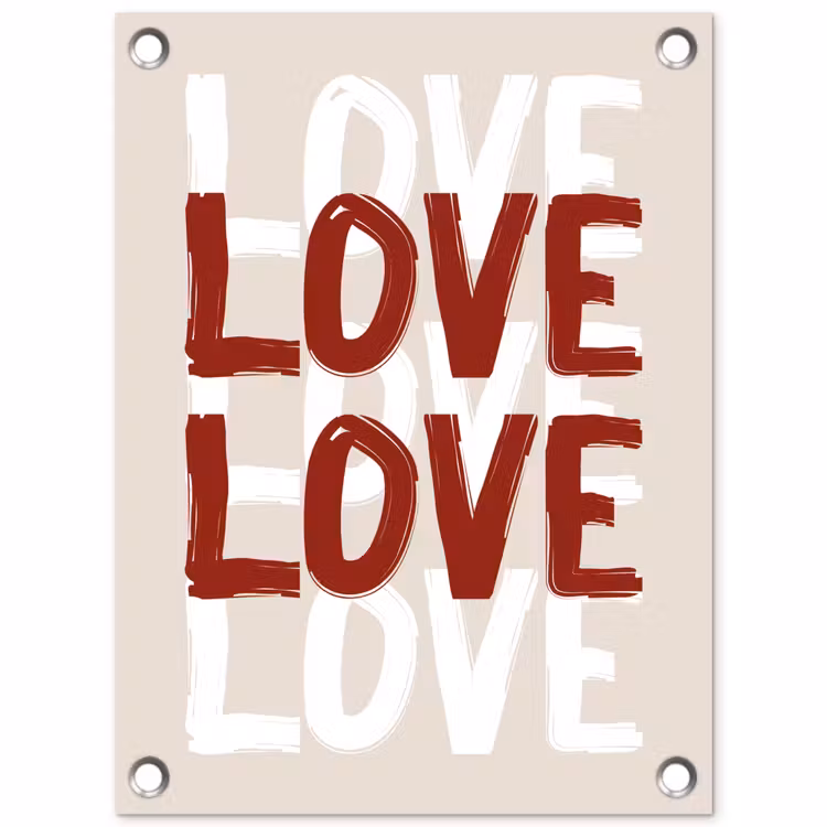 Tuinposter - Love - Rood - Tekst — 1