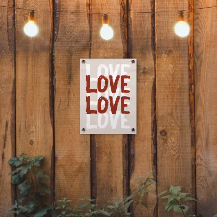Tuinposter - Love - Rood - Tekst — 2