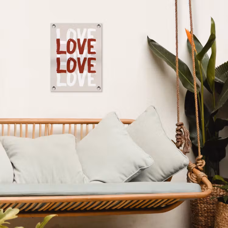 Tuinposter - Love - Rood - Tekst — 5