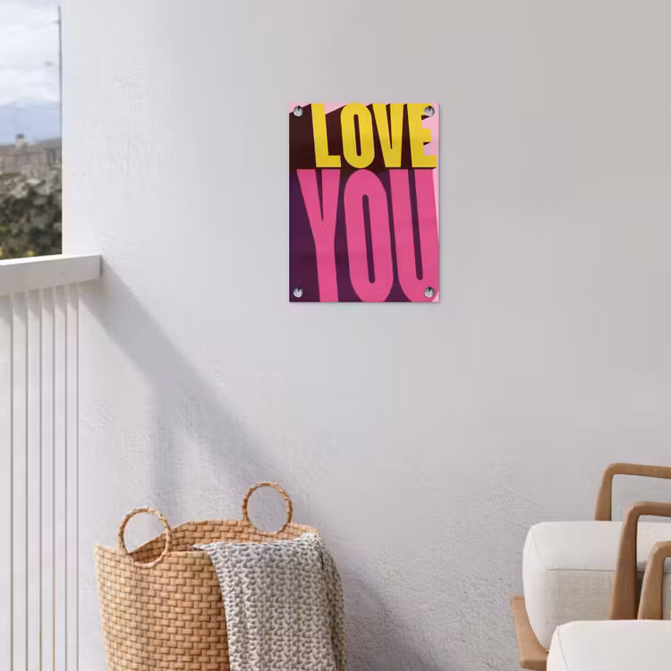 Tuinposter - Love - Tekst - Roze - Valentijn — 3