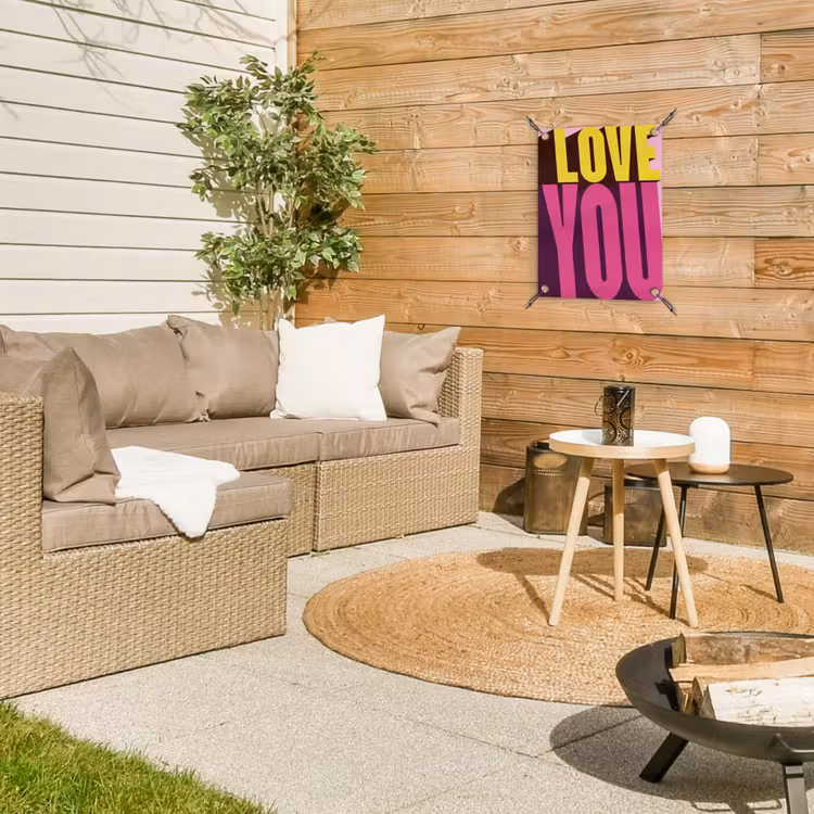 Tuinposter - Love - Tekst - Roze - Valentijn — 4